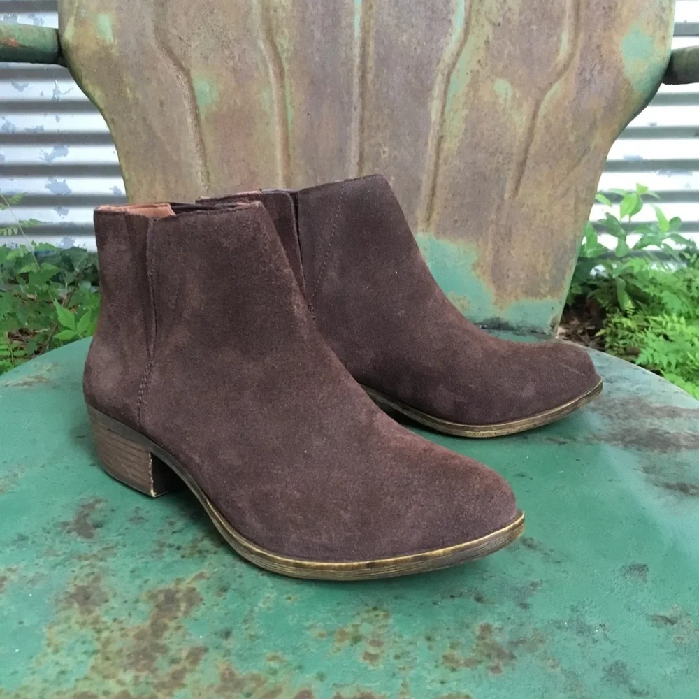 Lucky Brand Brown Suede Booties